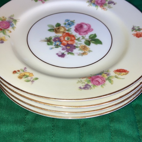 ROSE CHINA made OCCUPIED JAPAN, Dresden floral design, 4 set $45 - Picture 7 of 8